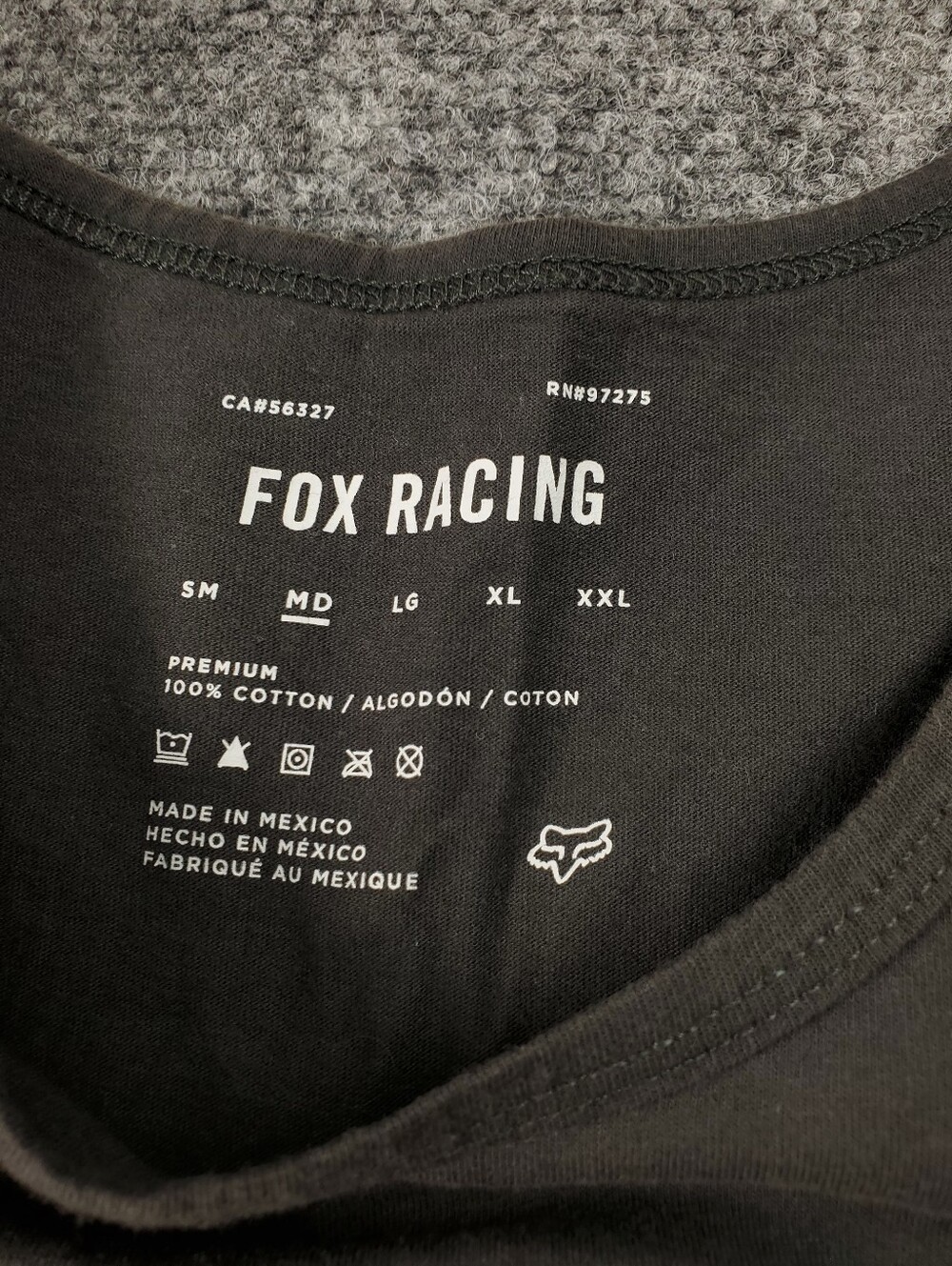 Fox Racing Tank Top Mens Medium Sleeveless T Shirt Spellout Logo Gray - Picture 3 of 7
